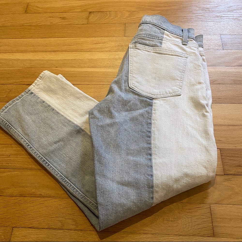 GAP • Two Tone Super High Rise Cuff Splice Jeans - Picture 11 of 16